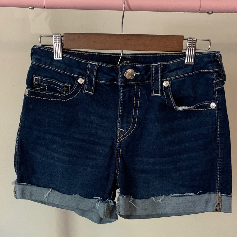 True Religion Dark Blue Jean Shorts